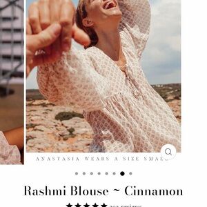 Daughters of India Rashmi Blouse - Cinnamon